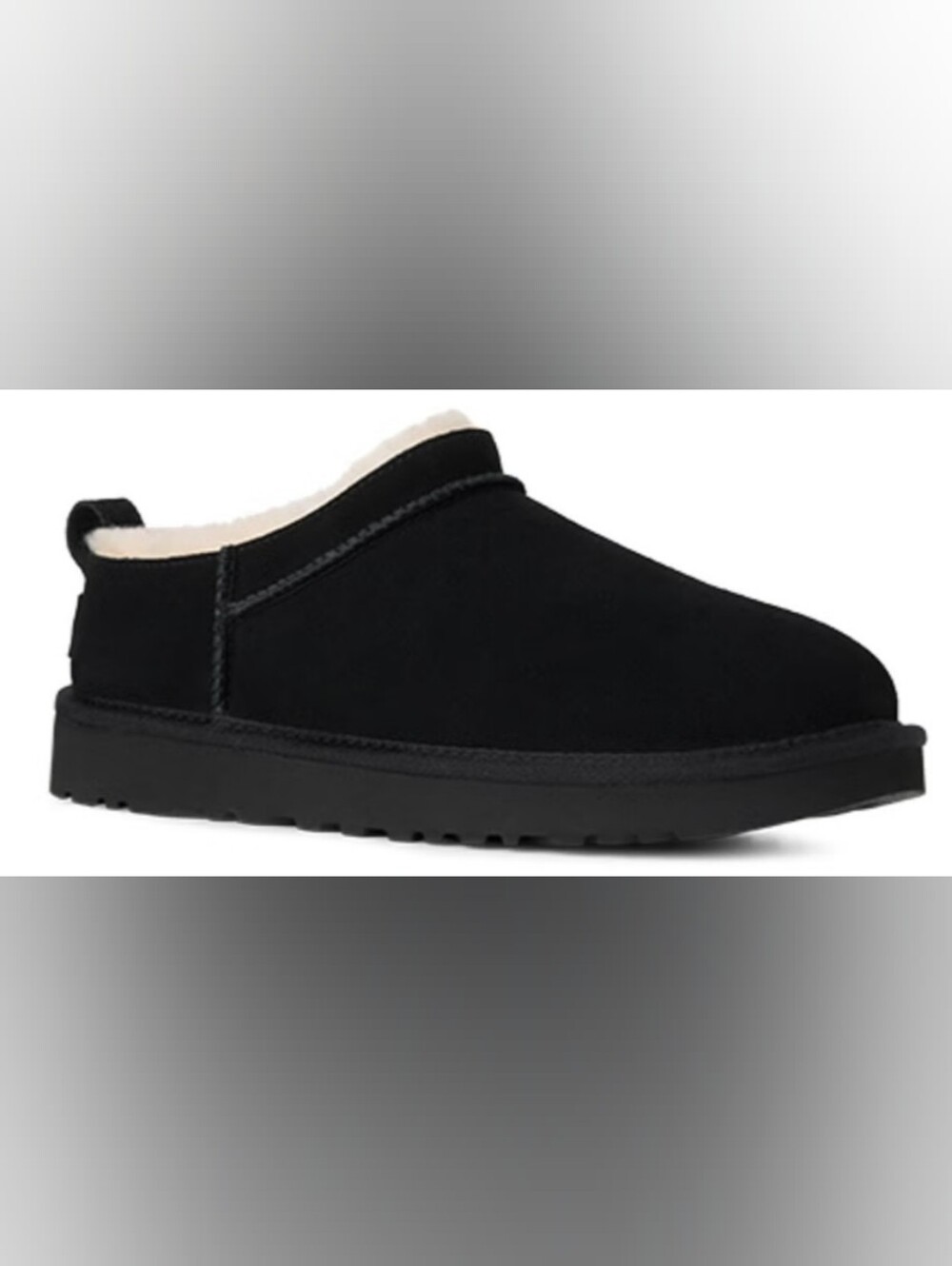 UGG Classic Micro Black Slip-On Cozy Boots Size 10 MSRP $140.00